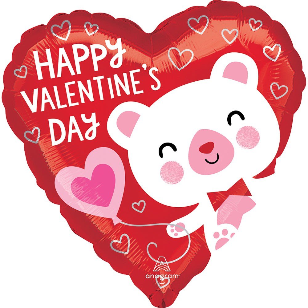 17 inch HAPPY VALENTINE'S DAY WHITE BEAR