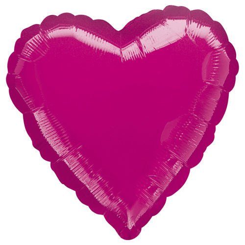 17 inch HEART - METALLIC FUCHSIA