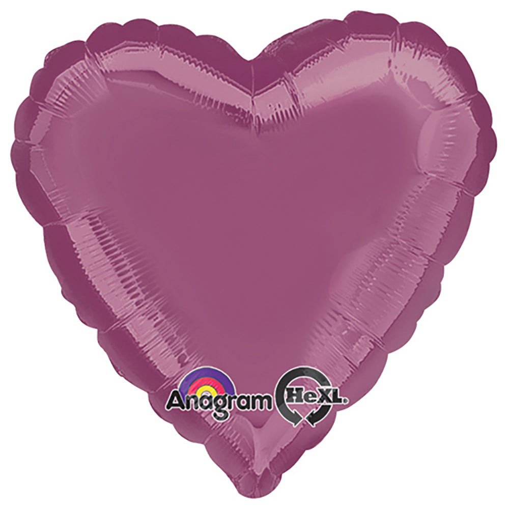 17 inch HEART - METALLIC LAVENDER