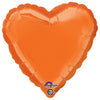17 inch HEART - METALLIC ORANGE - LA Balloons
