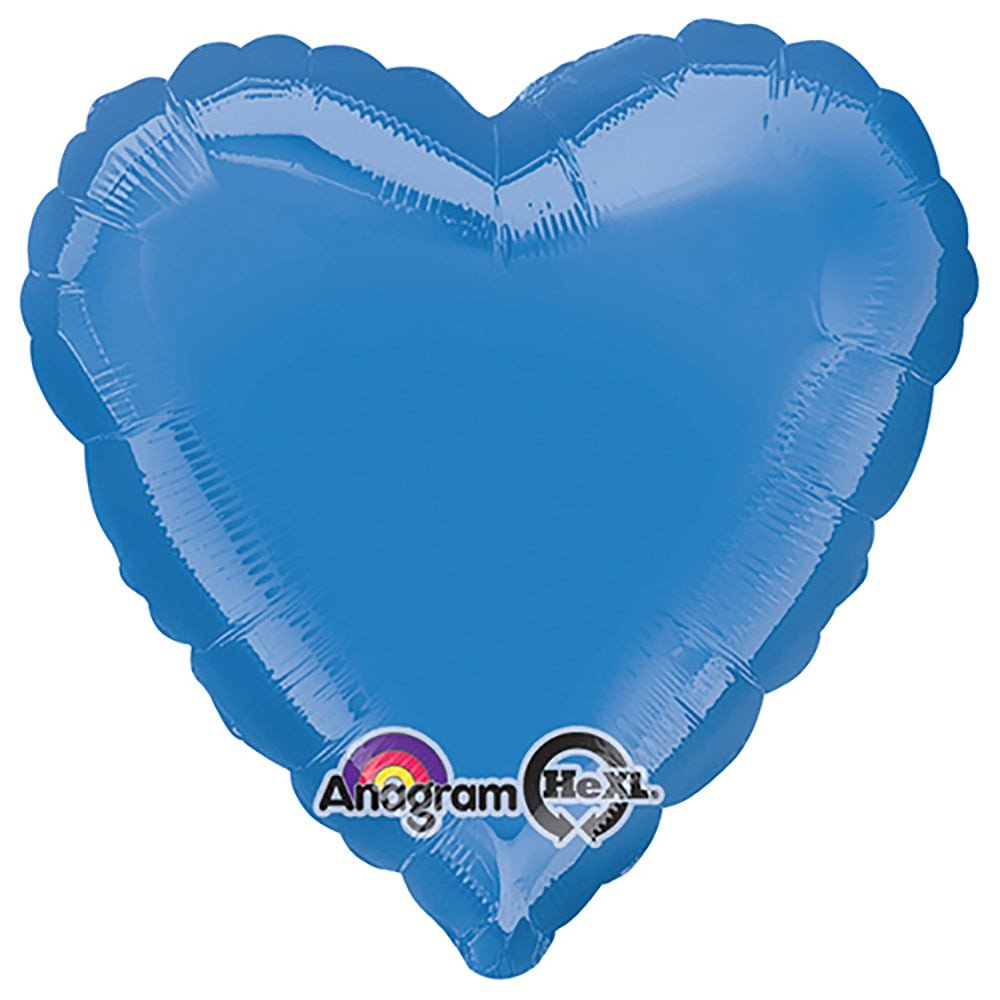 17 inch HEART - METALLIC PERIWINKLE