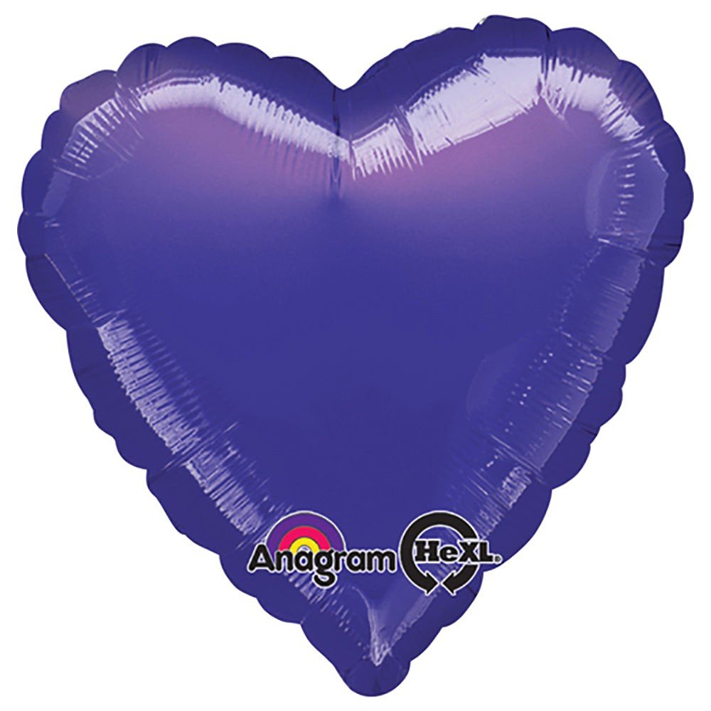 17 inch HEART - METALLIC PURPLE