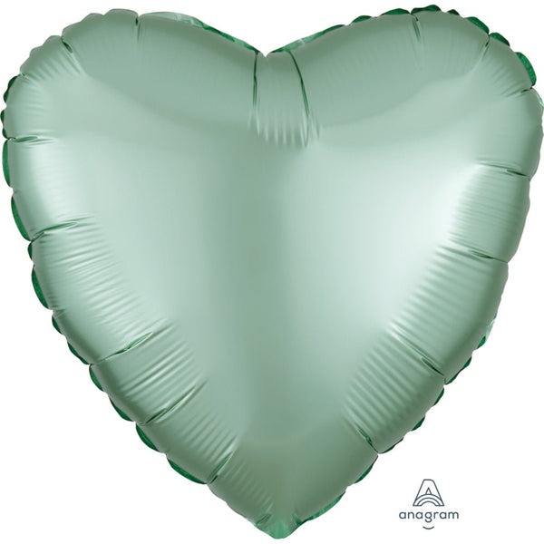 17 inch HEART - SATIN LUXE MINT GREEN - LA Balloons
