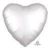 17 inch HEART - SATIN LUXE WHITE SATIN - LA Balloons