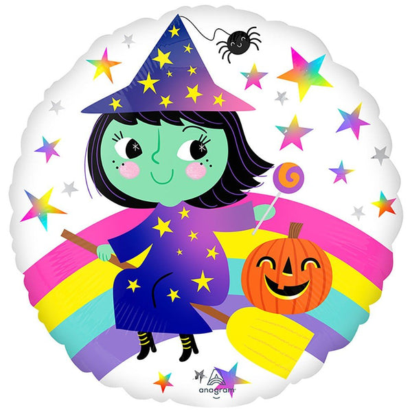 17 inch RAINBOW WITCH - LA Balloons