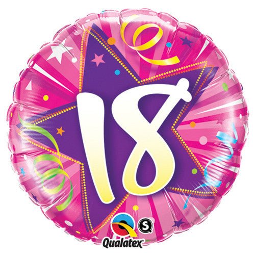18 inch 18 SHINING STAR - HOT PINK - LA Balloons
