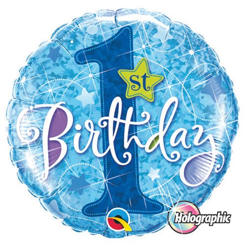 18 inch 1ST BIRTHDAY STARS - BLUE