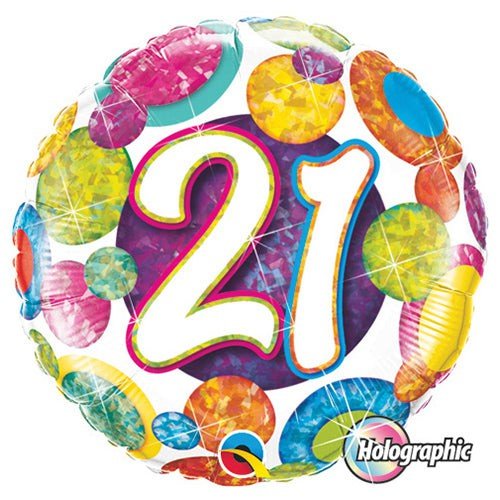 18 inch 21 BIG DOTS & GLITZ - LA Balloons