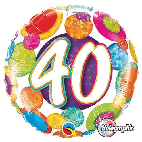 18 inch 40 BIG DOTS & GLITZ - LA Balloons