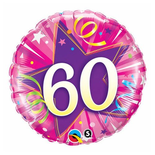 18 inch 60 SHINING STAR - HOT PINK - LA Balloons