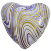 18 inch AGATE HEART - PURPLE & GOLD - LA Balloons