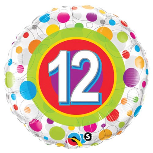 18 inch AGE 12 COLORFUL DOTS