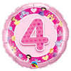 18 inch AGE 4 PINK PRINCESS - LA Balloons
