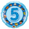 18 inch AGE 5 BLUE PIRATES - LA Balloons