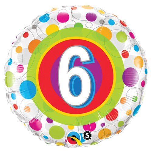 18 inch AGE 6 COLORFUL DOTS