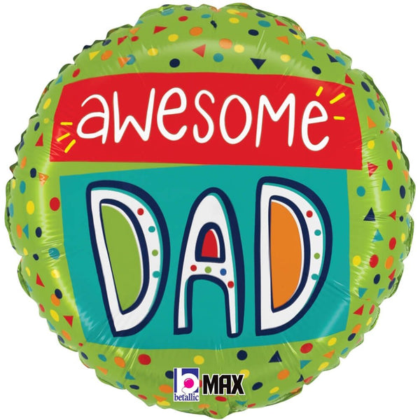 18 inch AWESOME DAD CONFETTI - LA Balloons