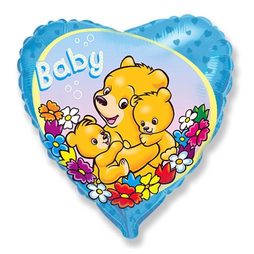 18 inch BABY BOY BEARS - LA Balloons