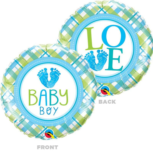 18 inch BABY BOY FEET - LA Balloons