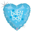 18 inch BABY BOY HEART - LA Balloons