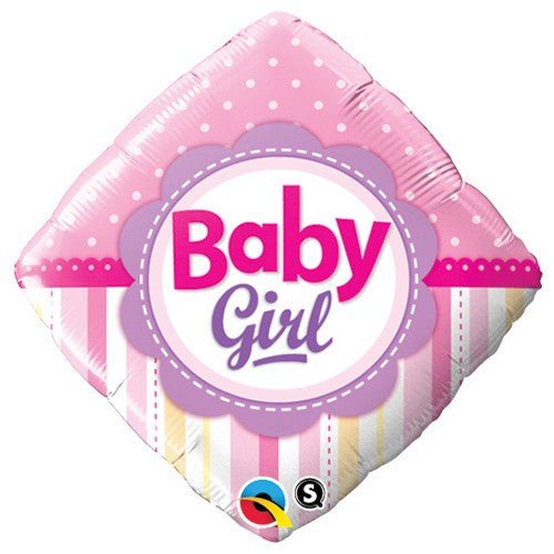 18 inch BABY GIRL DOTS & STRIPES - LA Balloons