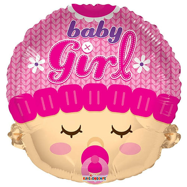 18 inch BABY GIRL HEAD SHAPE - LA Balloons