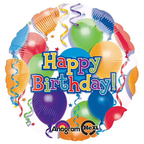18 inch BALLOONS N STARS HAPPY BIRTHDAY - LA Balloons