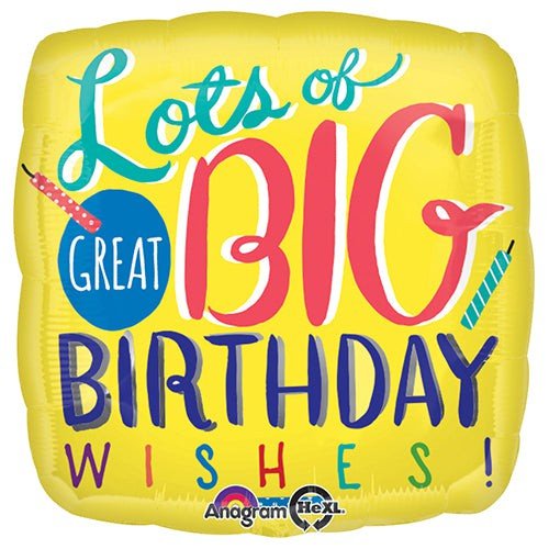 18 inch BIG BIRTHDAY WISHES - LA Balloons