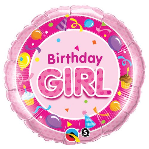 18 inch BIRTHDAY GIRL - PINK - LA Balloons
