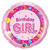 18 inch BIRTHDAY GIRL - PINK - LA Balloons