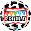 18 inch BIRTHDAY HOLSTEIN COW PATTERN - LA Balloons
