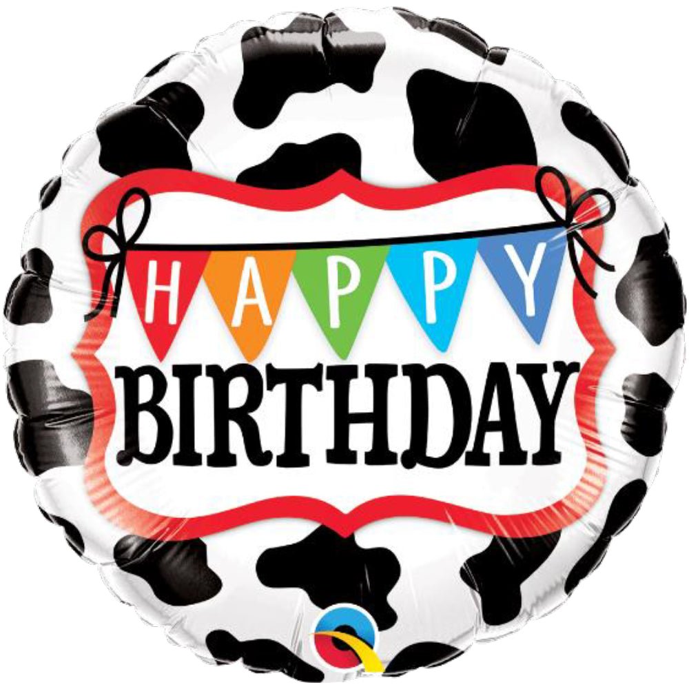 18 inch BIRTHDAY HOLSTEIN COW PATTERN