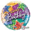 18 inch BIRTHDAY LIGHTNING BOLT & STARS - LA Balloons