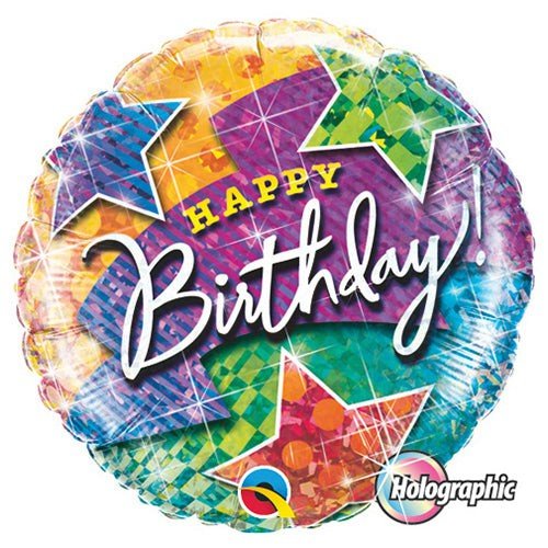 18 inch BIRTHDAY LIGHTNING BOLT & STARS