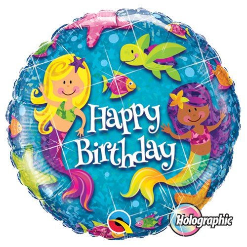 18 inch BIRTHDAY MERMAIDS - LA Balloons