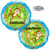 18 inch BIRTHDAY MONKEYS - GO BANANAS - LA Balloons