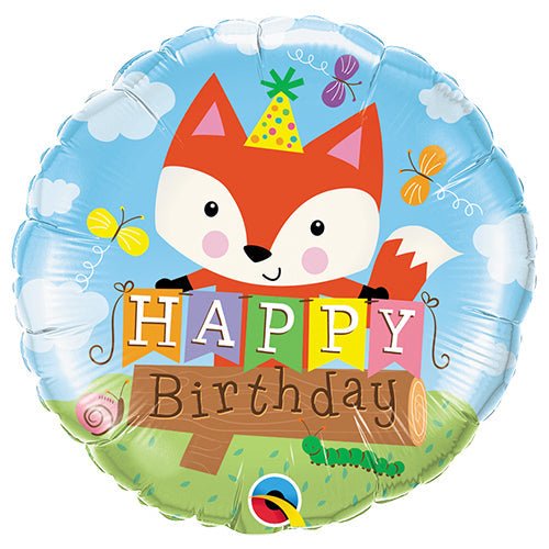 18 inch BIRTHDAY PARTY FOX - LA Balloons