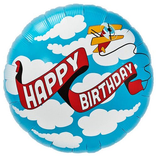 18 inch BIRTHDAY PLANE BANNER