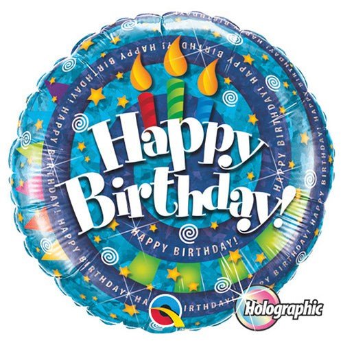 18 inch BIRTHDAY SPIRAL & CANDLES - LA Balloons