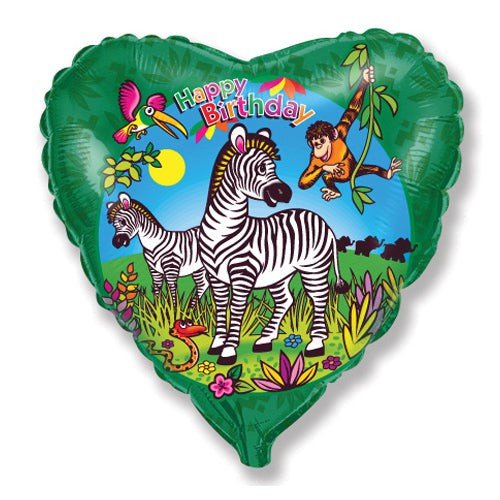 18 inch BIRTHDAY ZEBRAS - LA Balloons