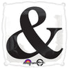 18 inch BLACK & ON WHITE - LA Balloons