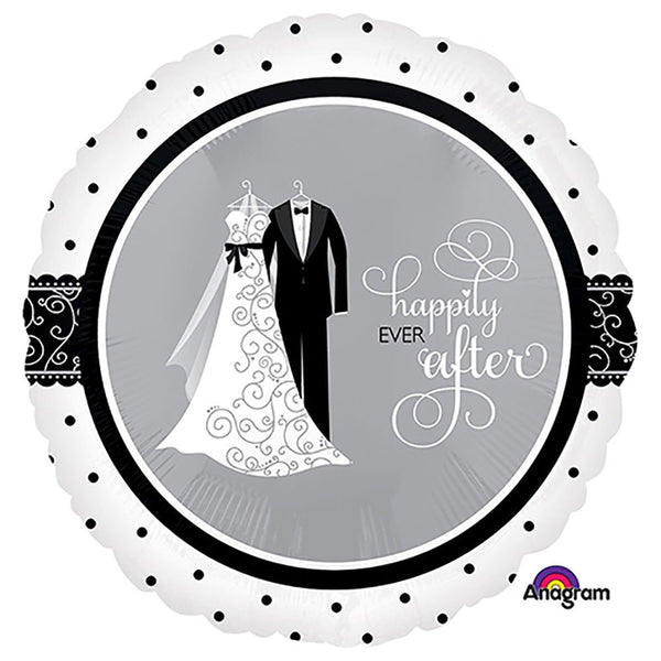 18 inch BLACK & WHITE WEDDING - LA Balloons