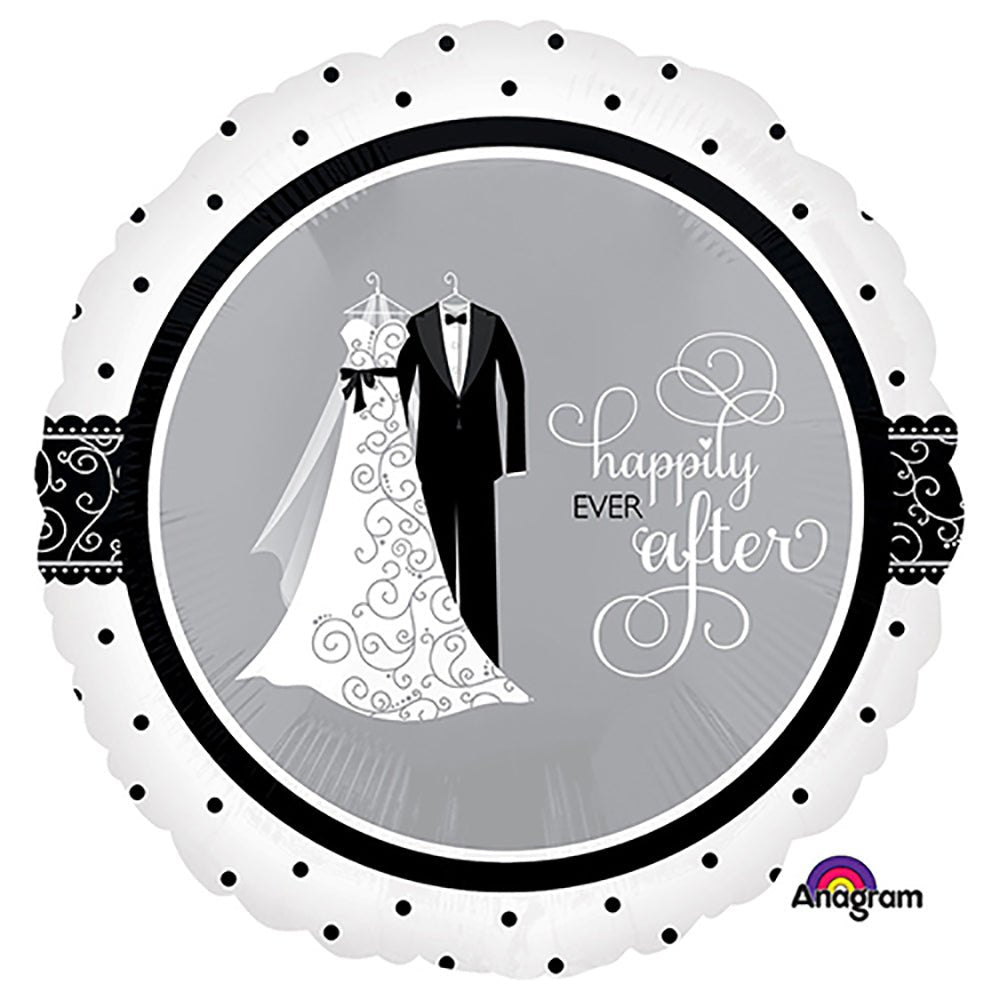 18 inch BLACK & WHITE WEDDING