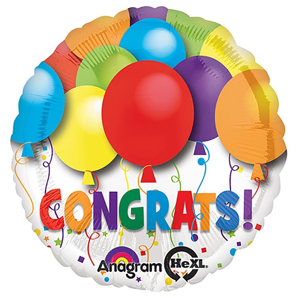 18 inch BOLD CONGRATULATIONS BALLOONS