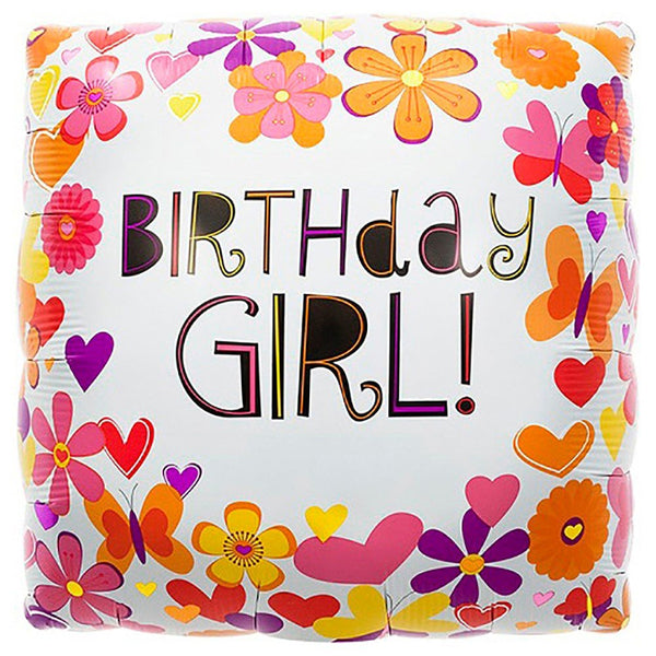 18 inch BUTTERFLY BIRTHDAY GIRL - LA Balloons