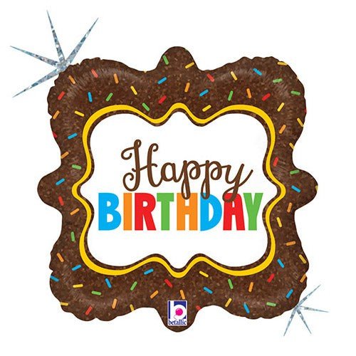 18 inch CHOCOLATE SPRINKLES BIRTHDAY - LA Balloons