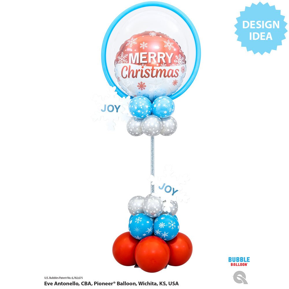 18 in Qualatex Christmas Snowflakes Red Foil Balloon - 23313 - LA