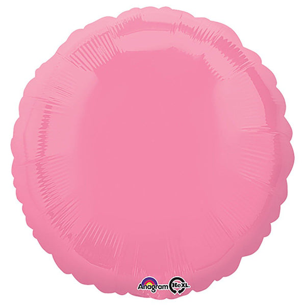 18 inch CIRCLE - BRIGHT BUBBLE GUM PINK - LA Balloons