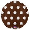 18 inch CIRCLE - DOTS BROWN - LA Balloons