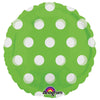 18 inch CIRCLE - DOTS LIME - LA Balloons