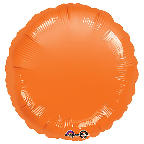 18 inch CIRCLE - METALLIC ORANGE - LA Balloons